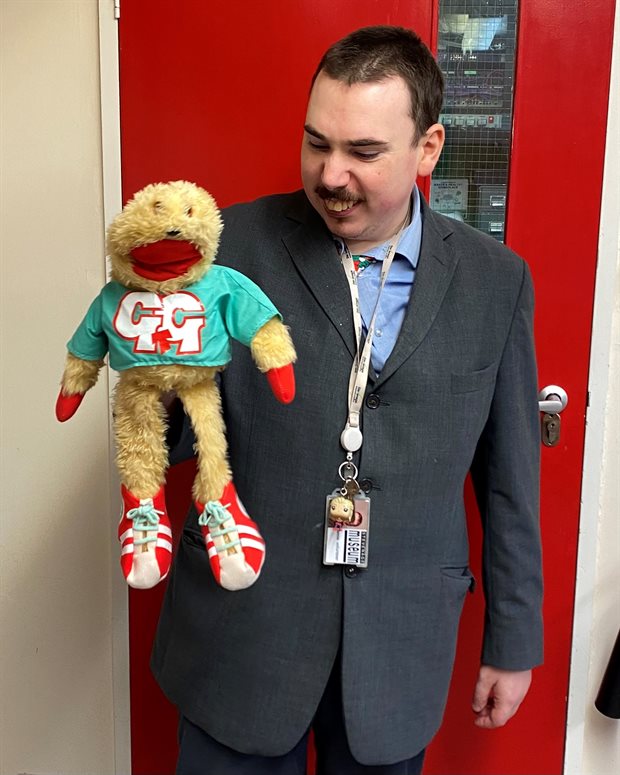 Stevenage Jamie with Gordon the Gopher